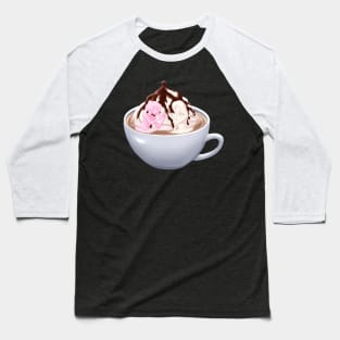 Hot Chocolate Marshmallows Baseball T-Shirt